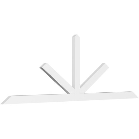 Ekena Millwork Saratoga Architectural Grade PVC Gable Bracket, 108"W x 36"H x 2"D x 4"F, 8/12 Pitch GBP108X36X0204SAR00